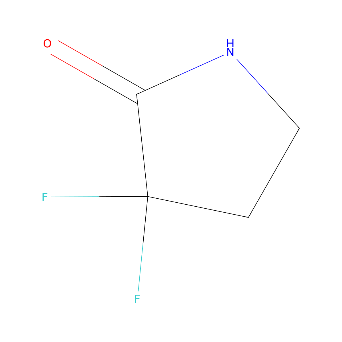 3,3-Difluoropyrrolidin-2-one molecular structure, CAS 162970-49-2
