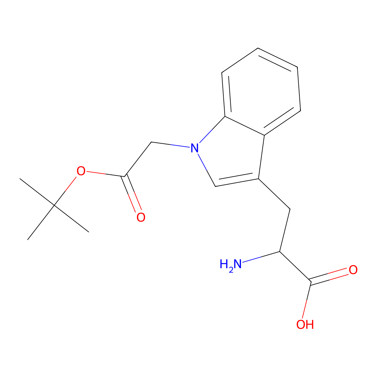 (2S)-2-Amino-3-[1-(2-tert-butoxy-2-oxo-ethyl)indol-3-YL]propanoic acid molecular structure, CAS 1629722-47-9