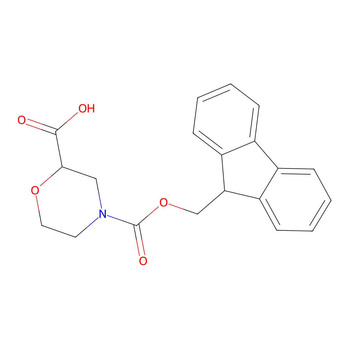 (S)-Fmoc-2-carboxymorpholine molecular structure, CAS 1629738-61-9