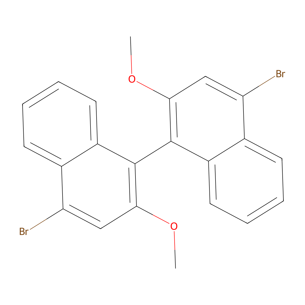4,4'-Dibromo-2,2'-dimethoxy-1,1'-binaphthalene molecular structure, CAS 1629744-99-5