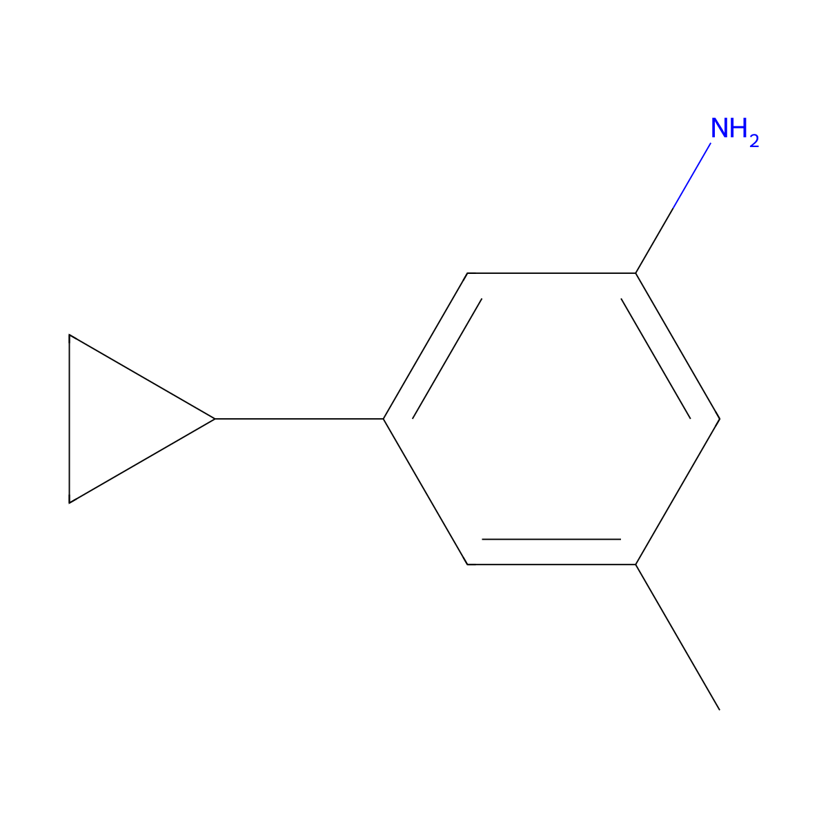 3-Cyclopropyl-5-methylaniline molecular structure, CAS 1629751-05-8