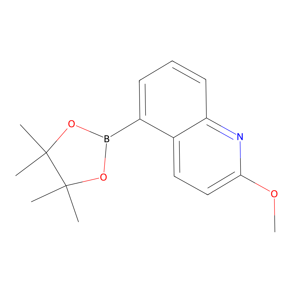 2-Methoxy-5-(4,4,5,5-tetramethyl-1,3,2-dioxaborolan-2-YL)quinoline molecular structure, CAS 1629758-78-6