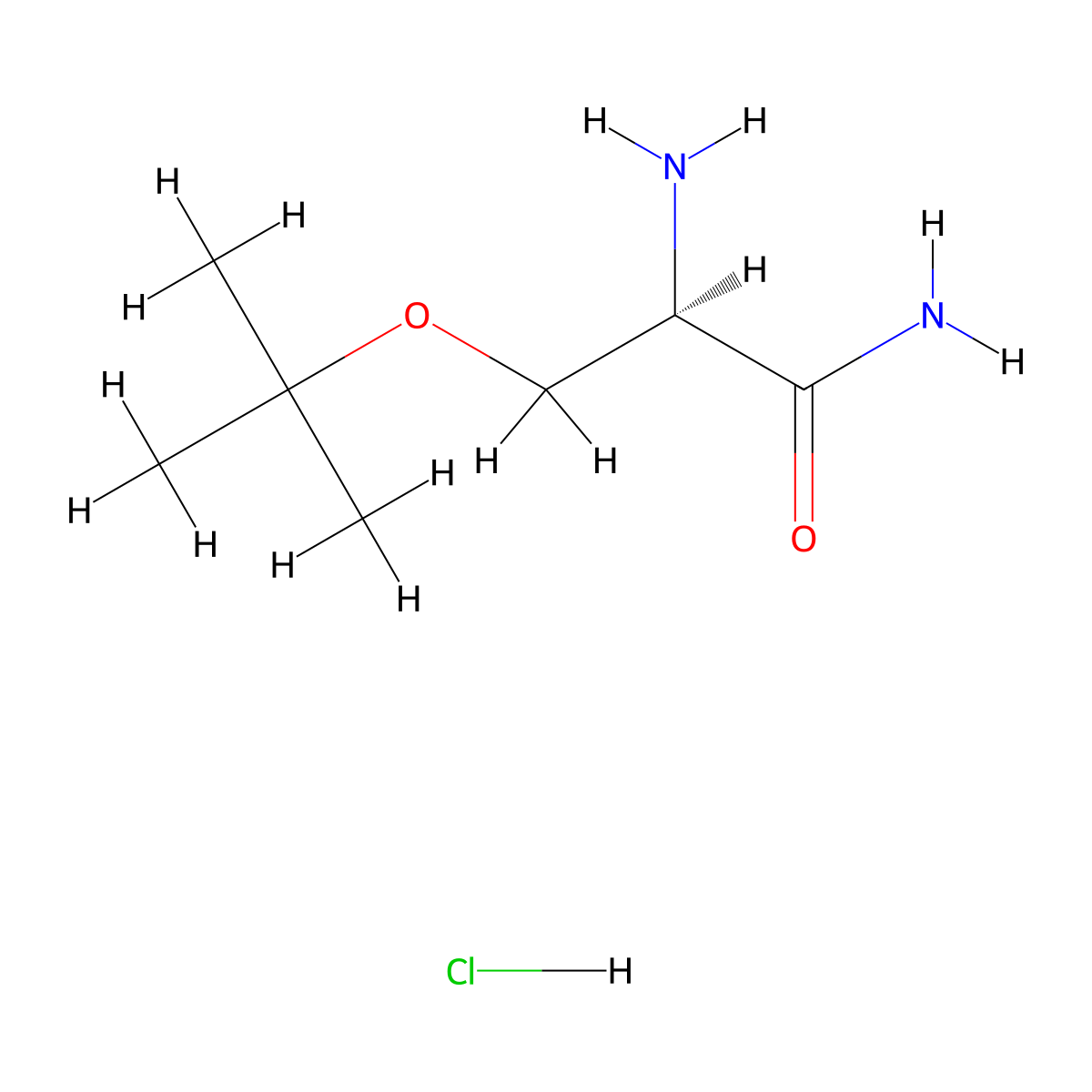 (R)-2-Amino-3-(tert-butoxy)propanamide Hydrochloride molecular structure, CAS 1629760-77-5