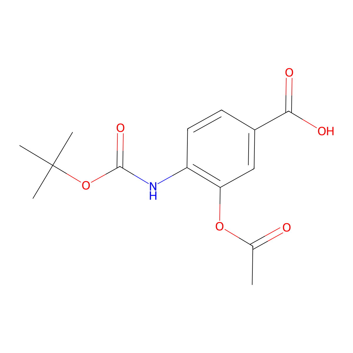 3-Acetoxy-4-(boc-amino)benzoic acid molecular structure, CAS 1629774-15-7