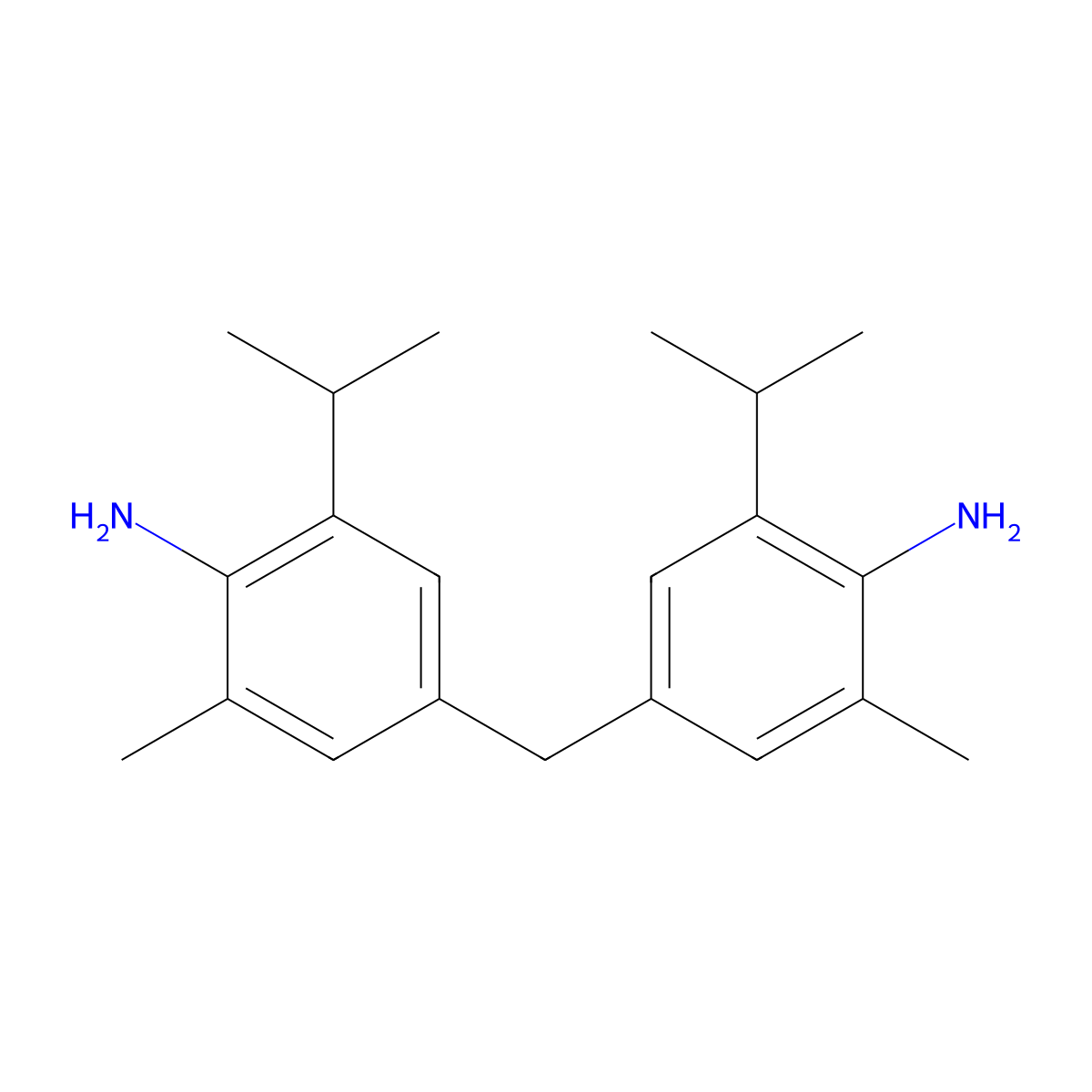 4,4'-Methylenebis(2-isopropyl-6-methylaniline) molecular structure, CAS 16298-38-7