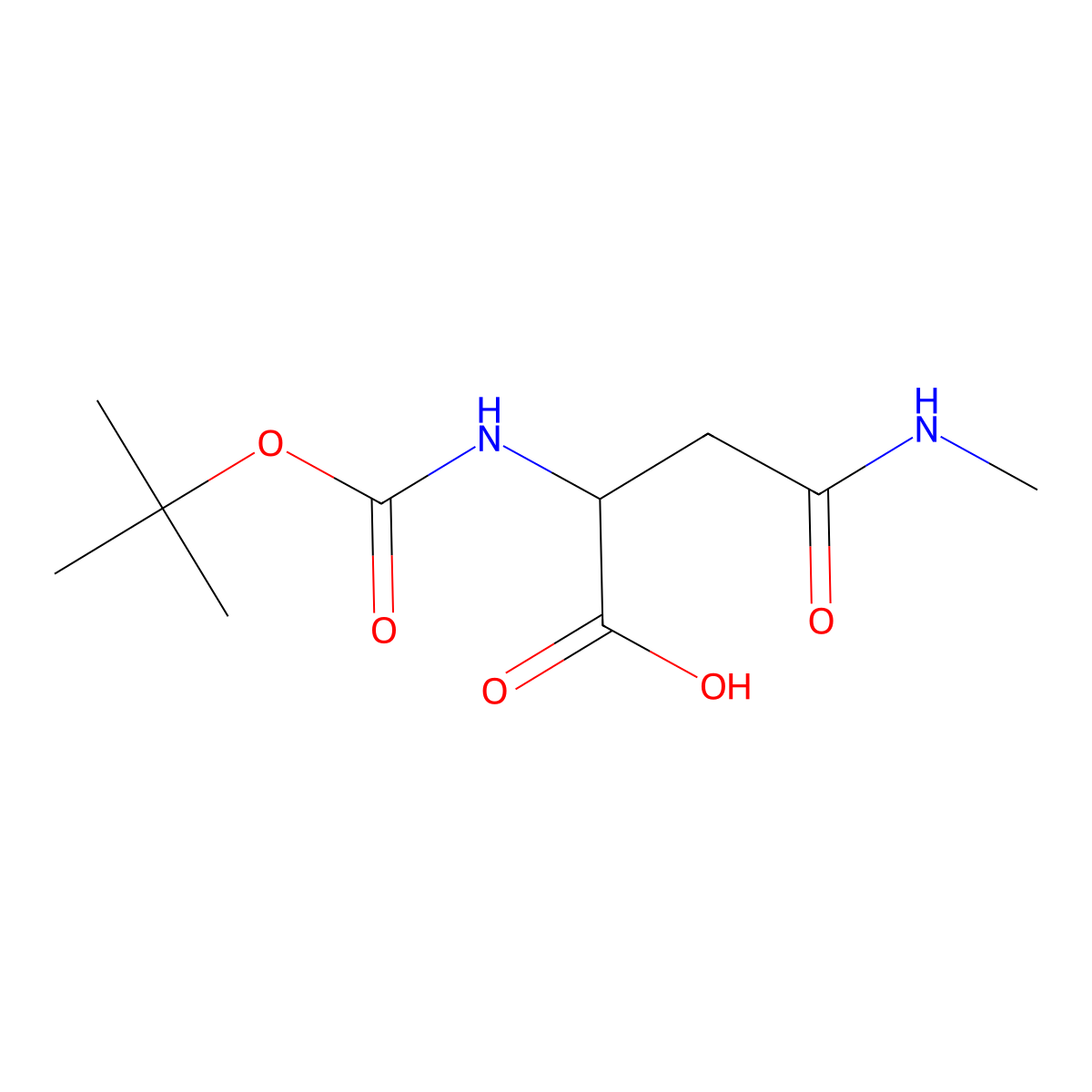 N2-Boc-N4-methyl-D-asparagine molecular structure, CAS 1629862-36-7