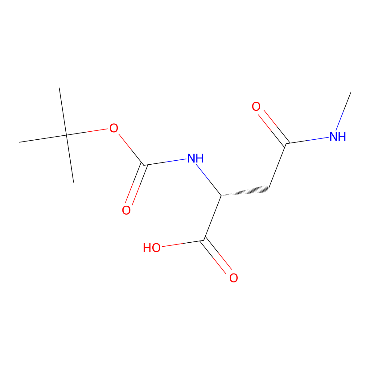 N2-Boc-N4-methyl-D-asparagine molecular structure, CAS 1629862-36-7