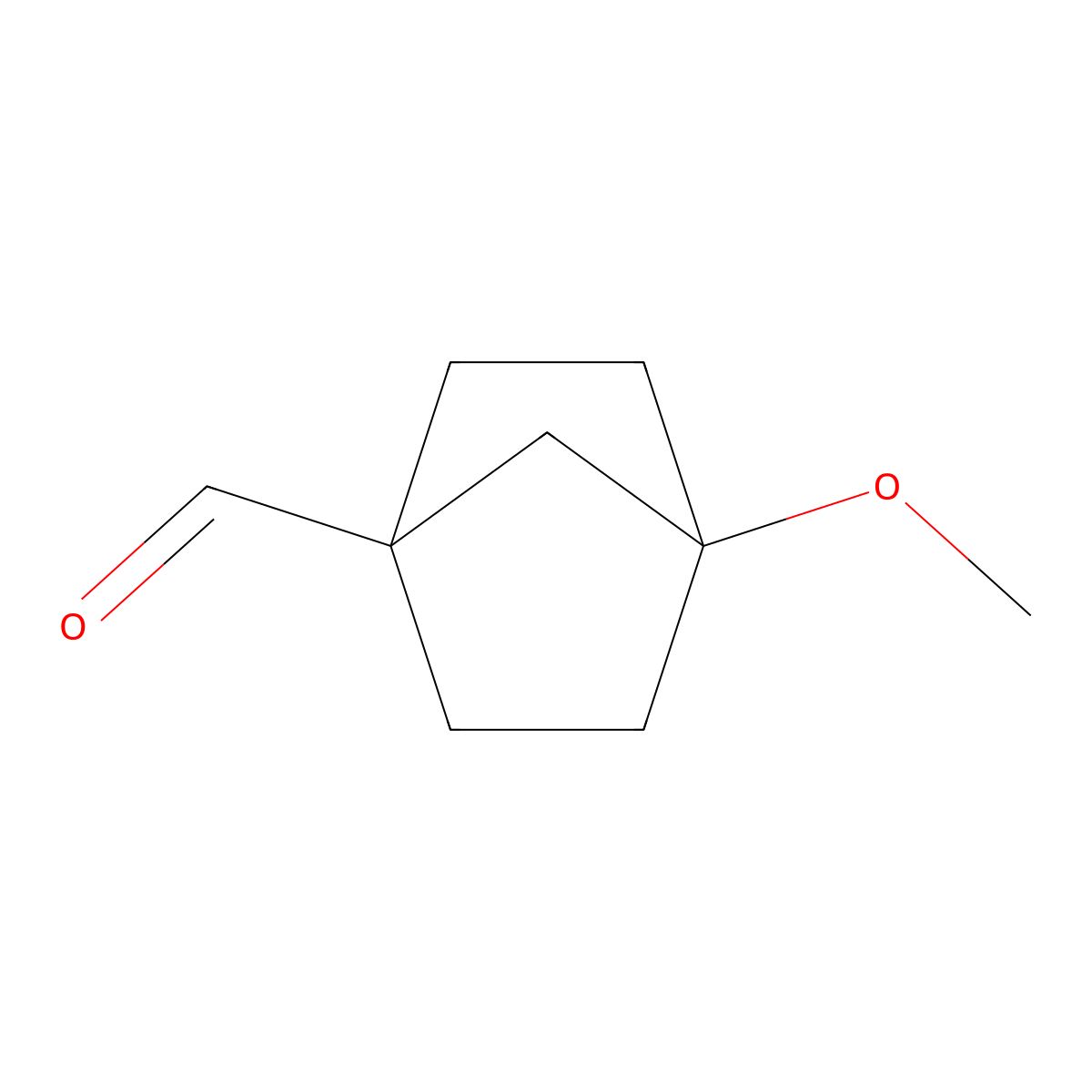 4-Methoxybicyclo(2.2.1)heptane-1-carbaldehyde molecular structure, CAS 1629877-07-1