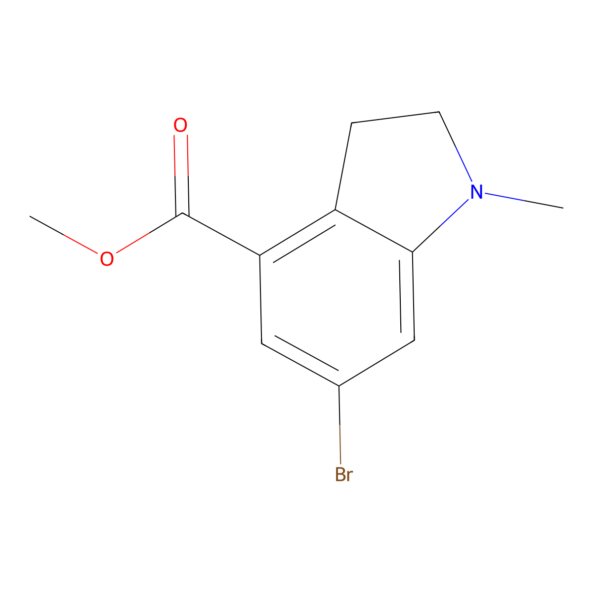 Methyl 6-bromo-1-methylindoline-4-carboxylate molecular structure, CAS 1629879-87-3