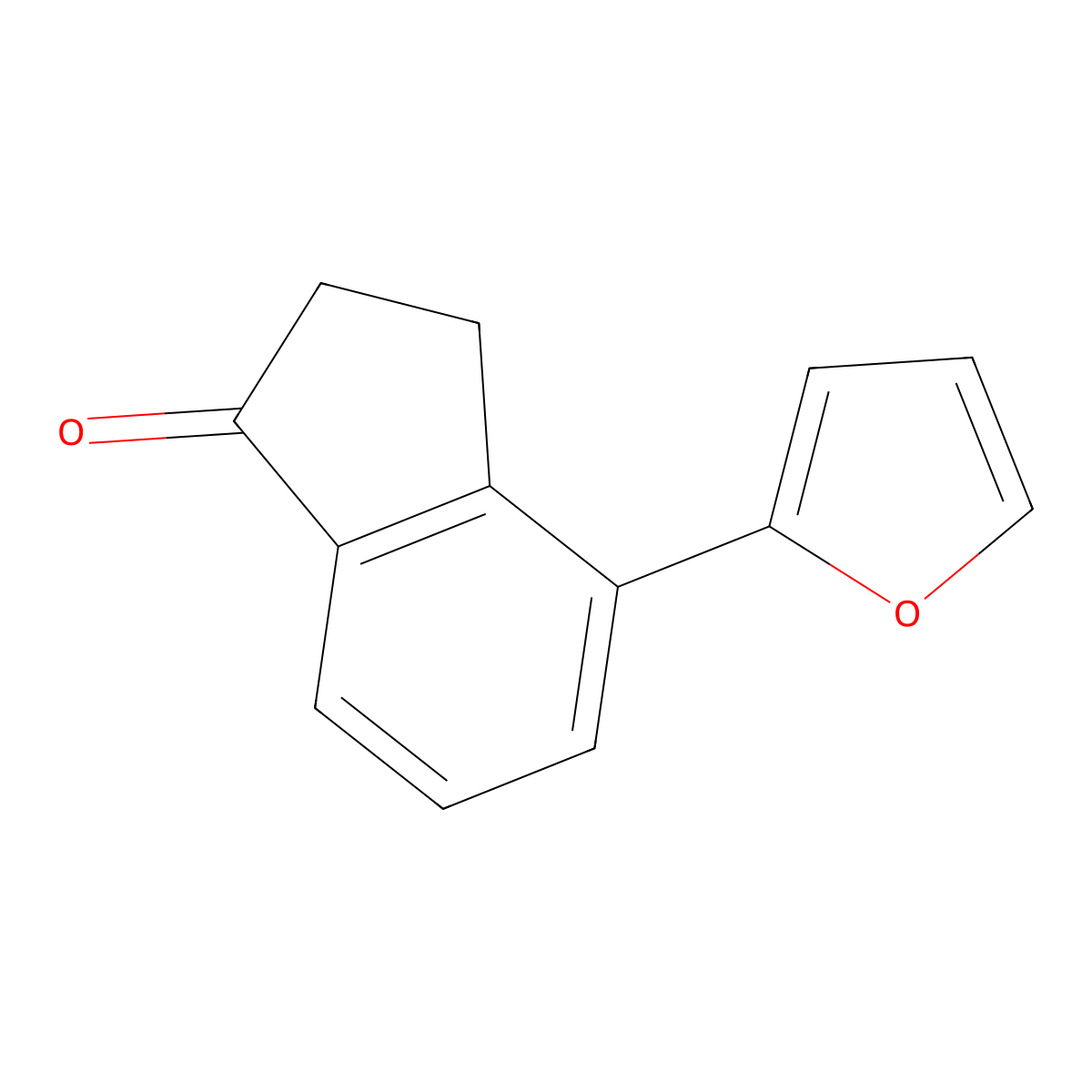 4-(Furan-2-yl)-2,3-dihydro-1H-inden-1-one molecular structure, CAS 1629881-35-1