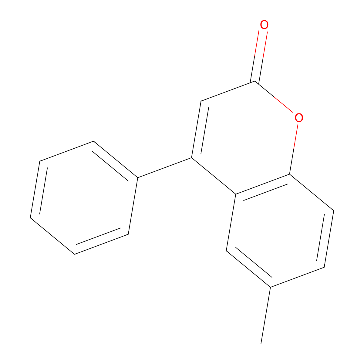 6-Methyl-4-phenylcoumarin molecular structure, CAS 16299-22-2