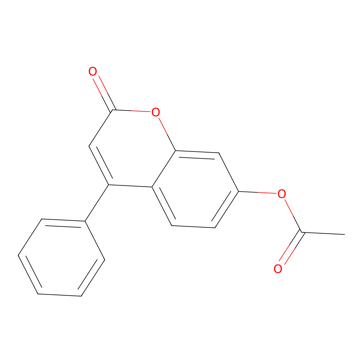 7-(Acetyloxy)-4-phenyl-2H-1-benzopyran-2-one molecular structure, CAS 16299-27-7