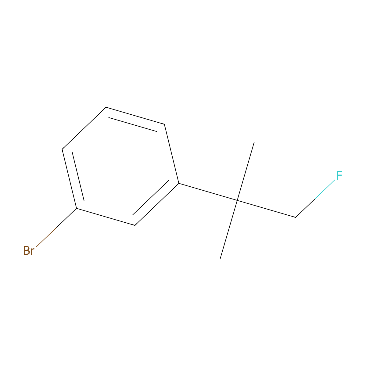 1-Bromo-3-(1-fluoro-2-methylpropan-2-yl)benzene molecular structure, CAS 1629972-71-9