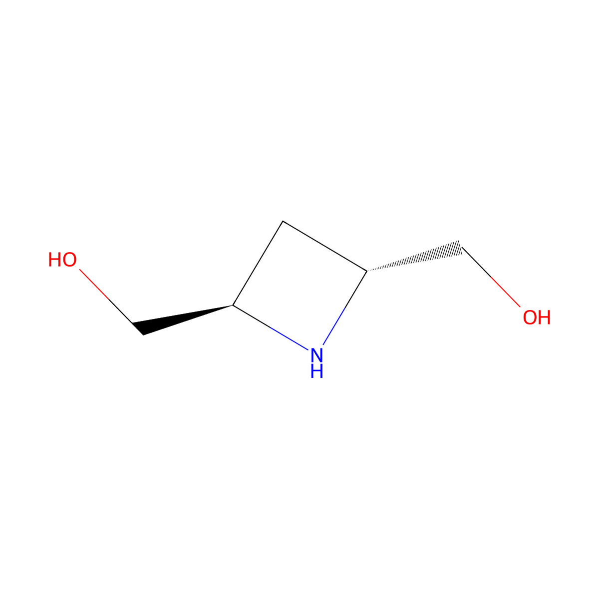 ((2R,4R)-Azetidine-2,4-diyl)dimethanol molecular structure, CAS 1629972-82-2