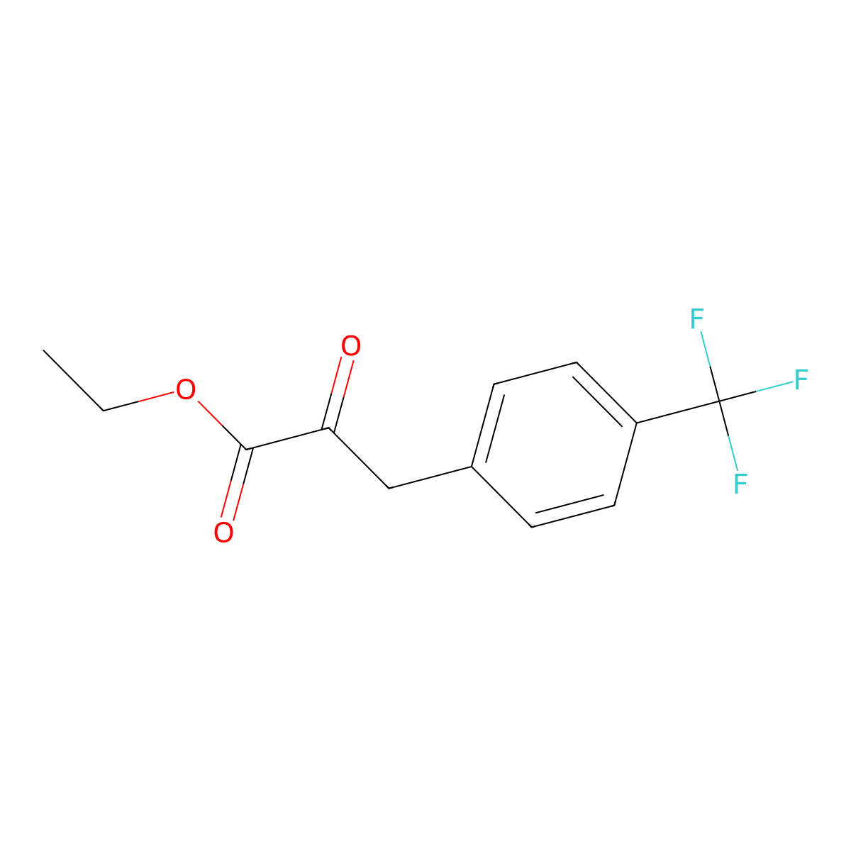 Ethyl 2-oxo-3-(4-(trifluoromethyl)phenyl)propanoate molecular structure, CAS 162998-23-4