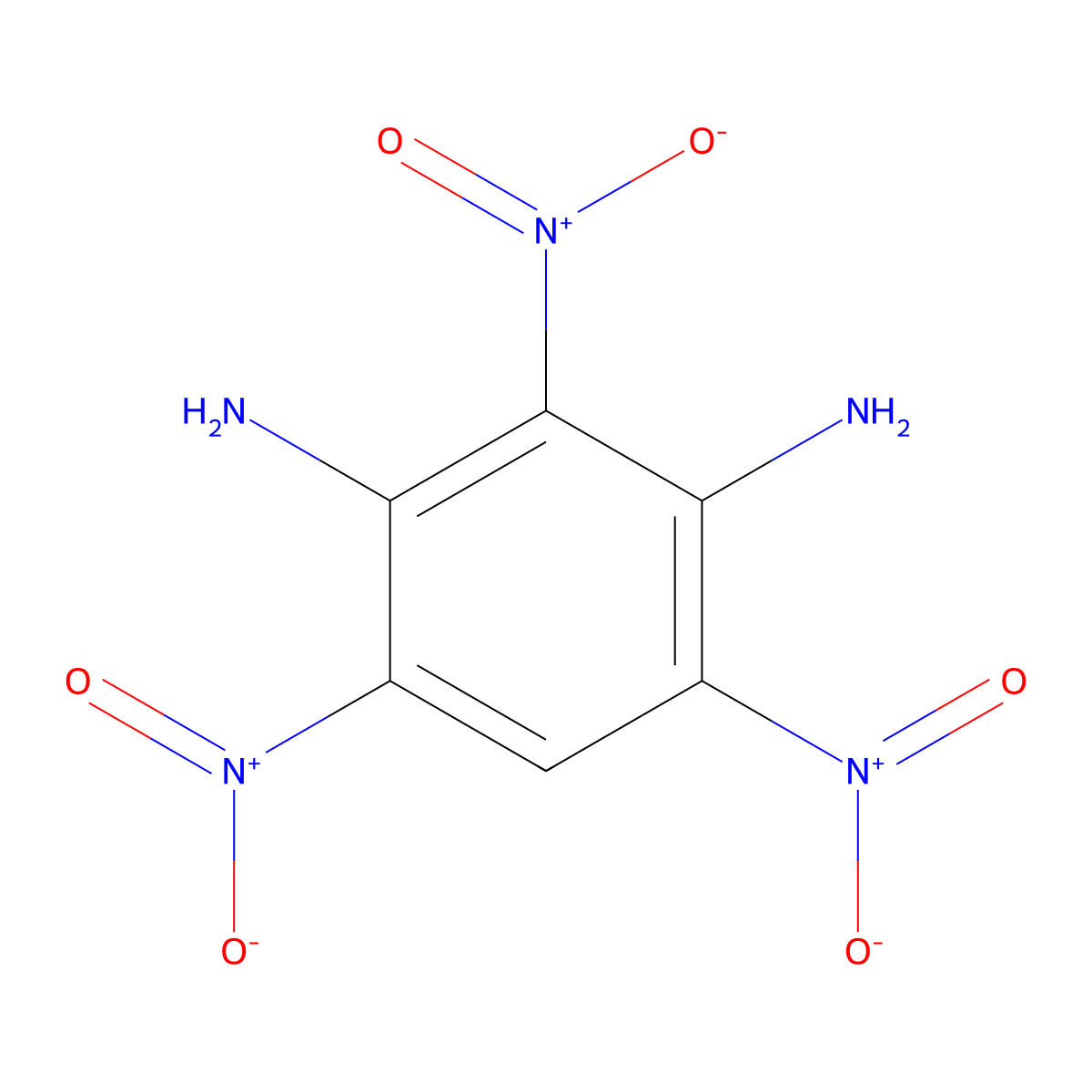 1,3-Benzenediamine, 2,4,6-trinitro- molecular structure, CAS 1630-08-6