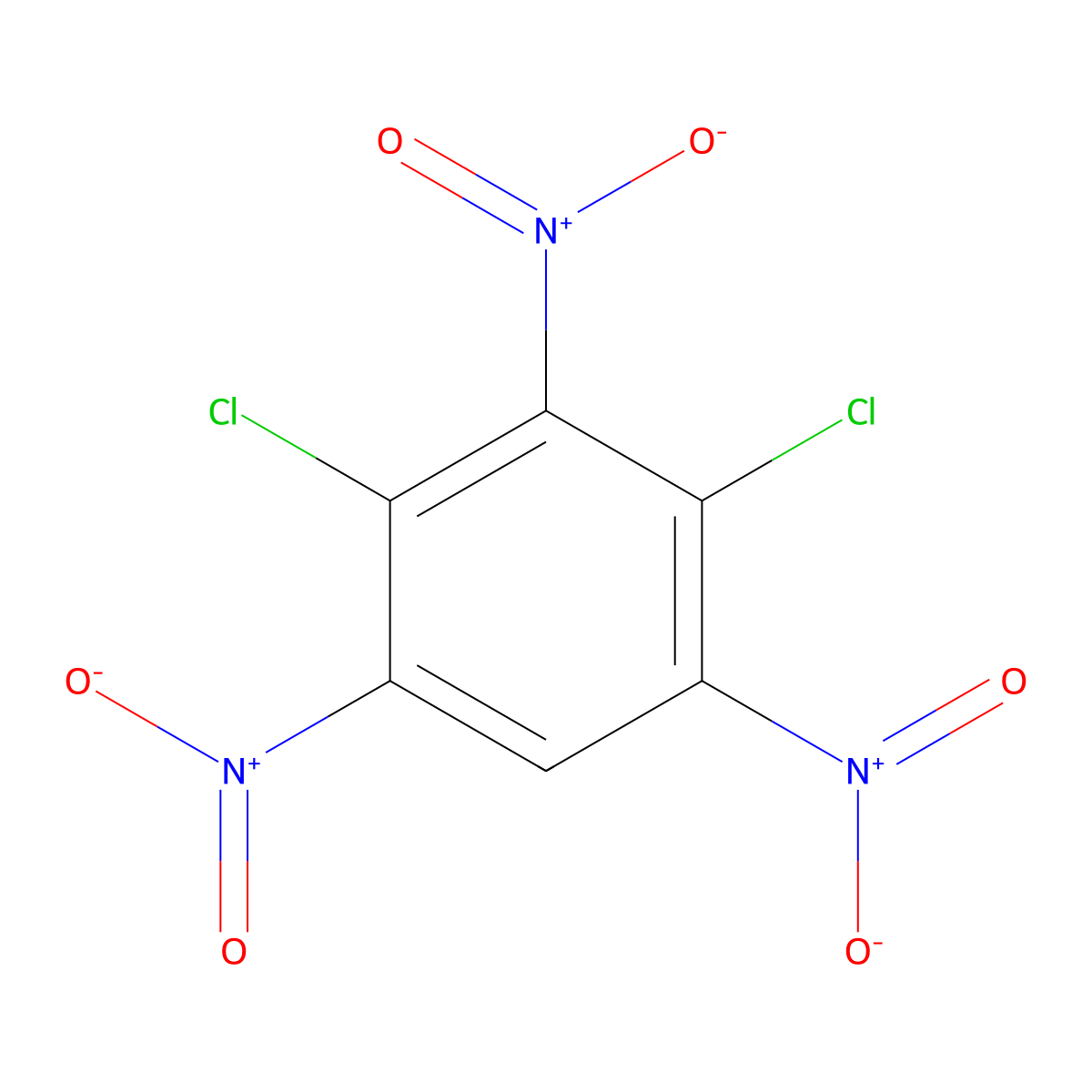 2,4-Dichloro-1,3,5-trinitrobenzene molecular structure, CAS 1630-09-7