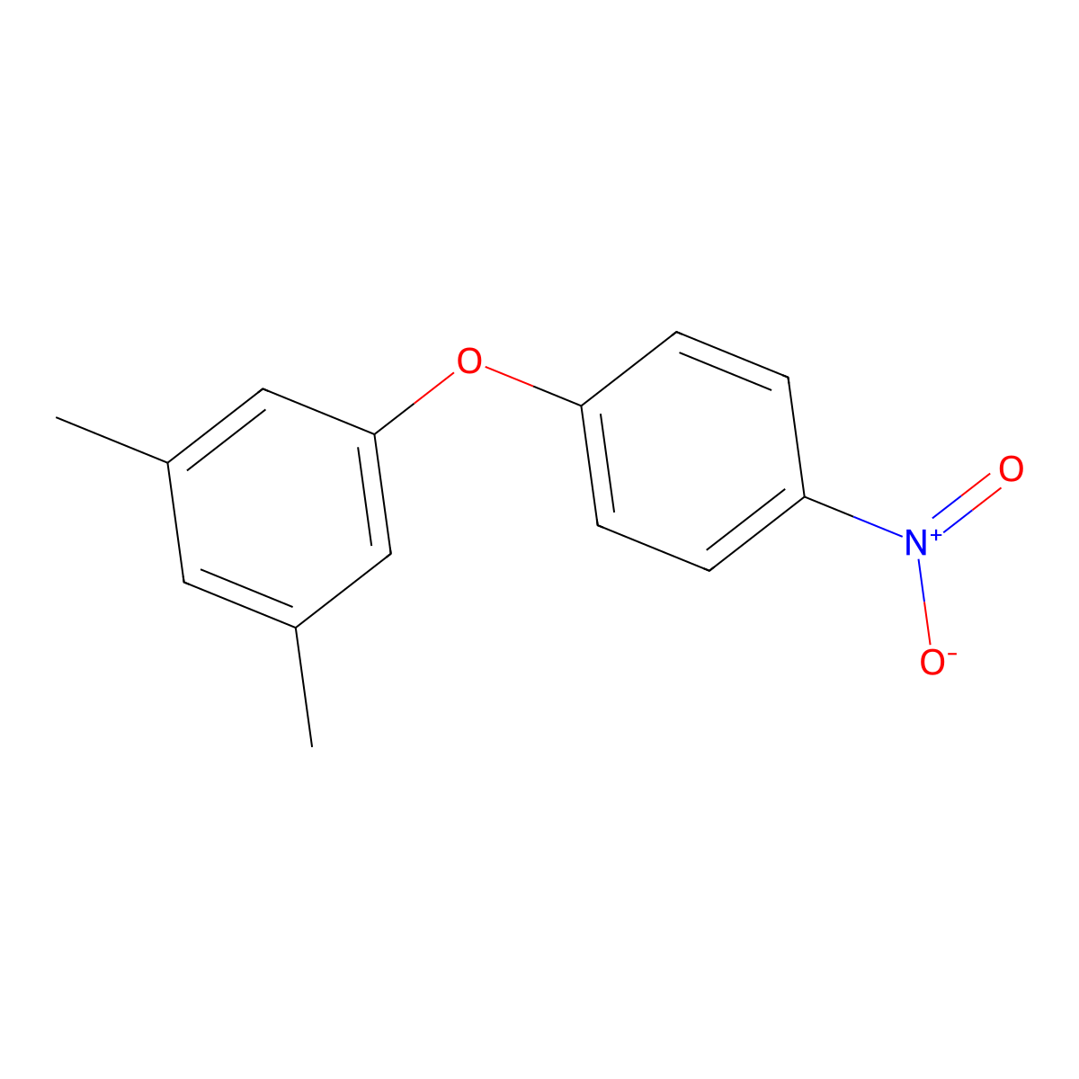 Benzene, 1,3-dimethyl-5-(4-nitrophenoxy)- molecular structure, CAS 1630-17-7