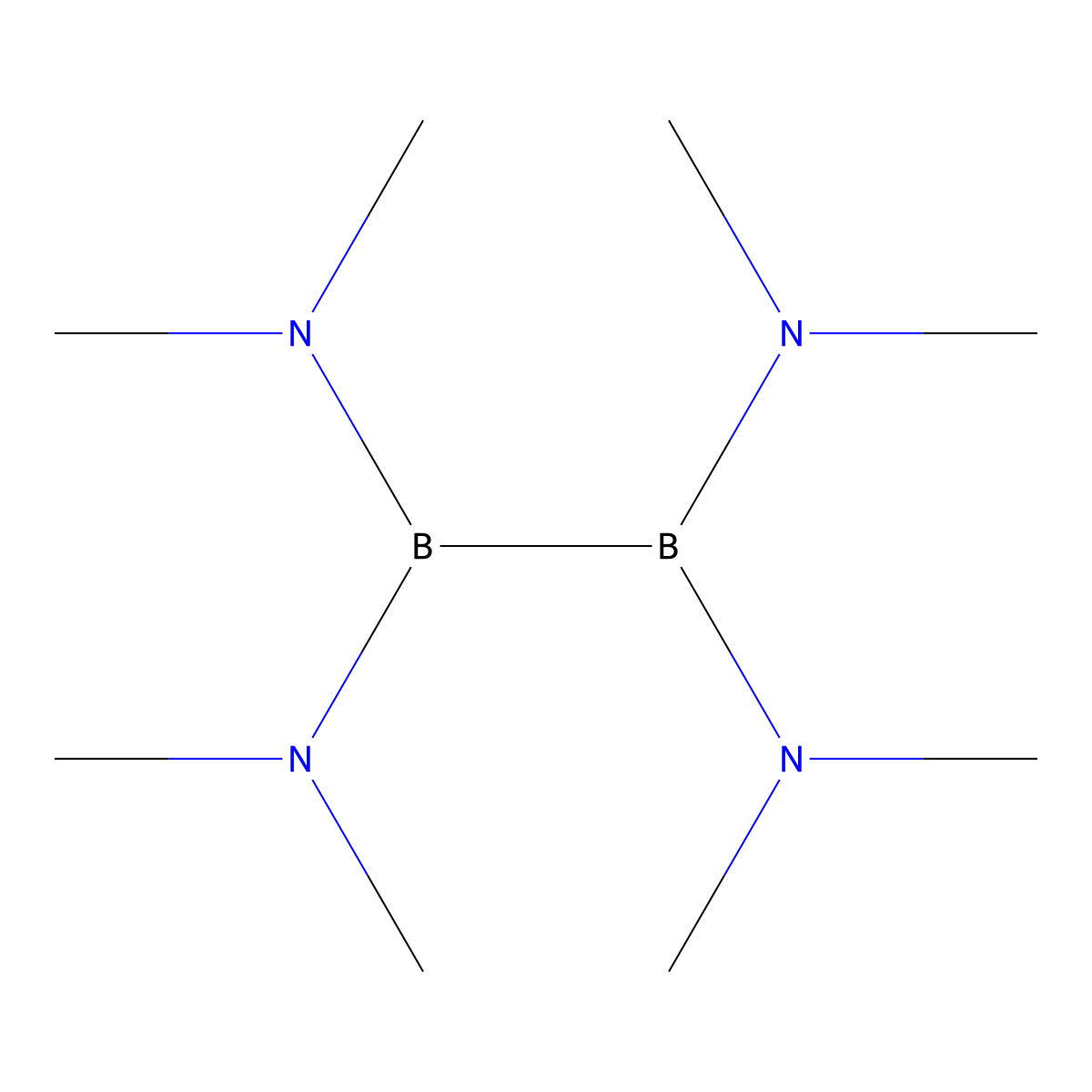 Diborane(4)tetramine, octamethyl- molecular structure, CAS 1630-79-1