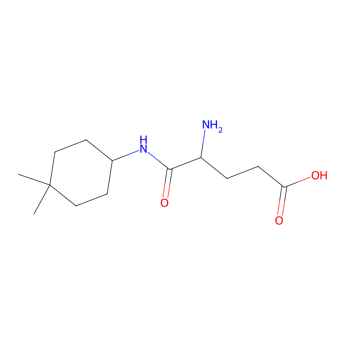 (4S)-4-Amino-5-((4,4-dimethylcyclohexyl)amino)-5-oxopentanoic acid molecular structure, CAS 163000-63-3