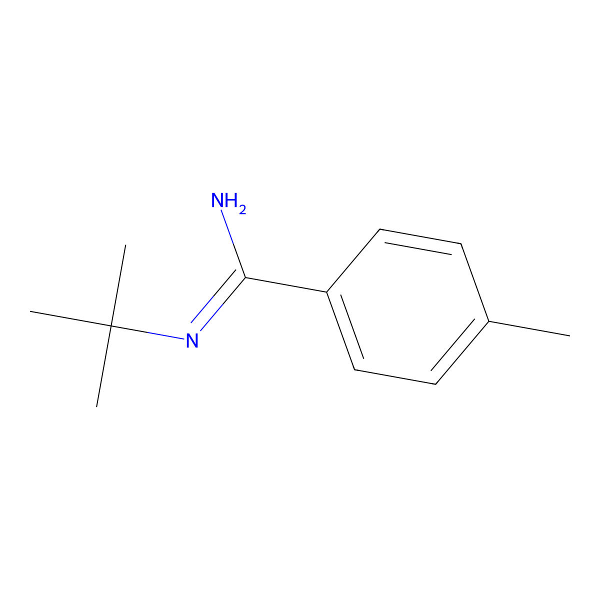 N-tert-butyl-4-methylbenzene-1-carboximidamide molecular structure, CAS 1630020-66-4