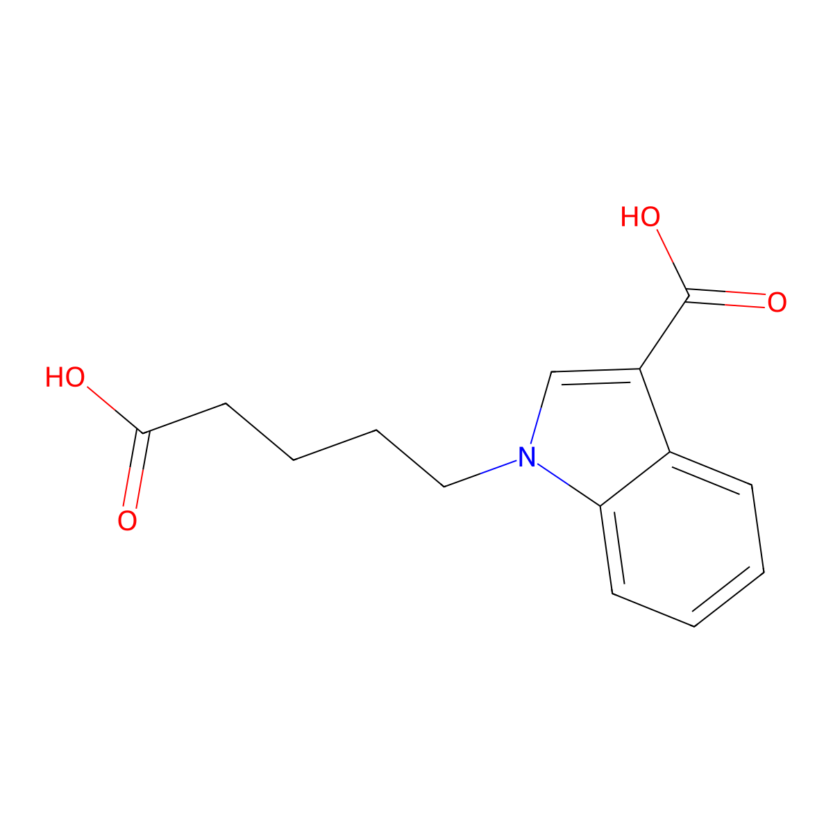 1-(4-Carboxybutyl)indole-3-carboxylic acid molecular structure, CAS 1630022-95-5