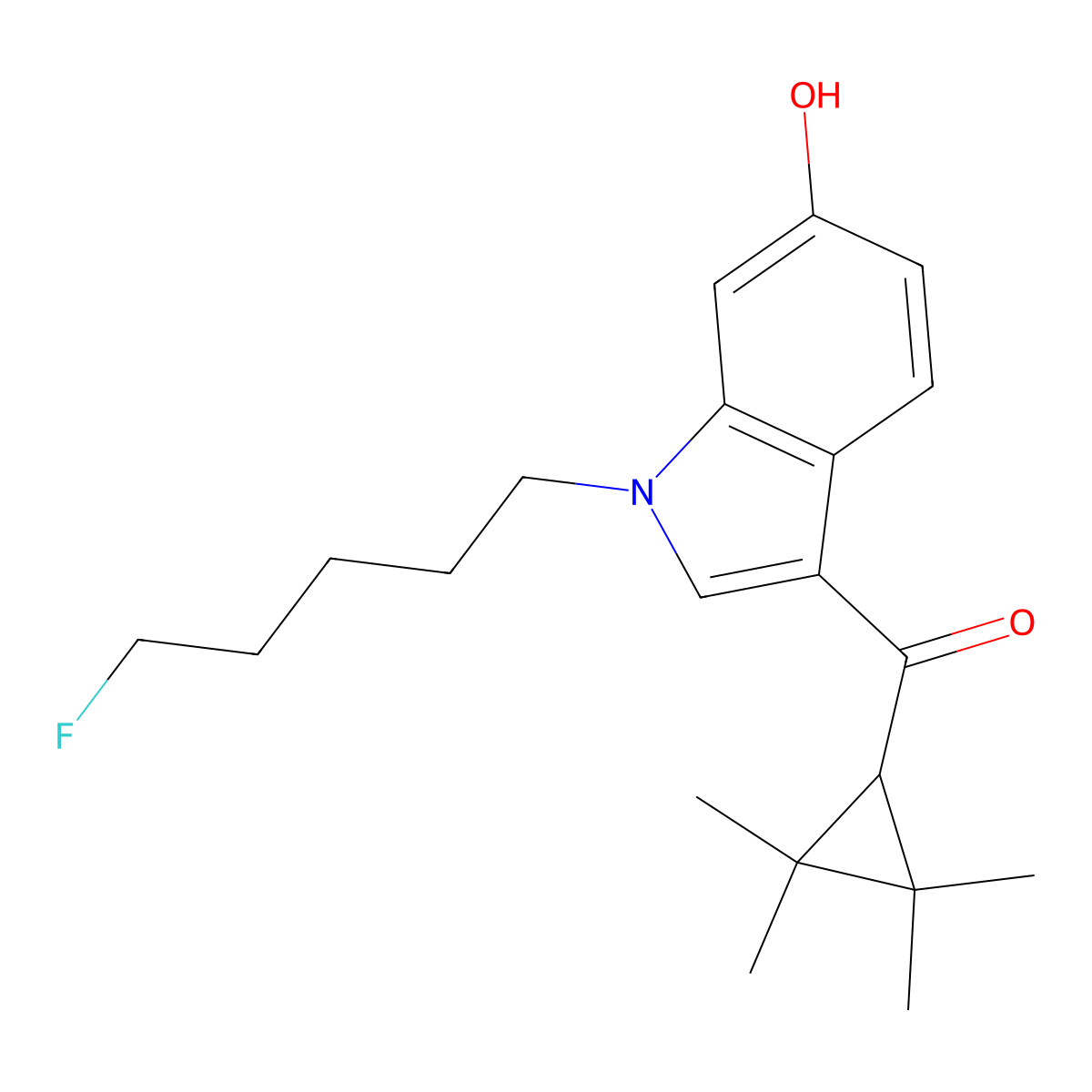 XLR11 6-hydroxyindole metabolite molecular structure, CAS 1630022-98-8