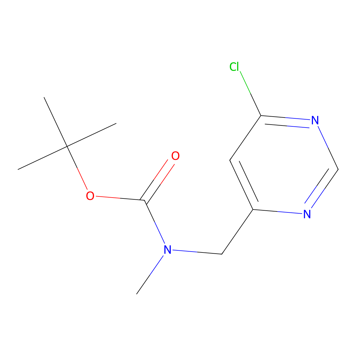 tert-Butyl ((6-chloropyrimidin-4-yl)methyl)(methyl)carbamate molecular structure, CAS 1630026-11-7