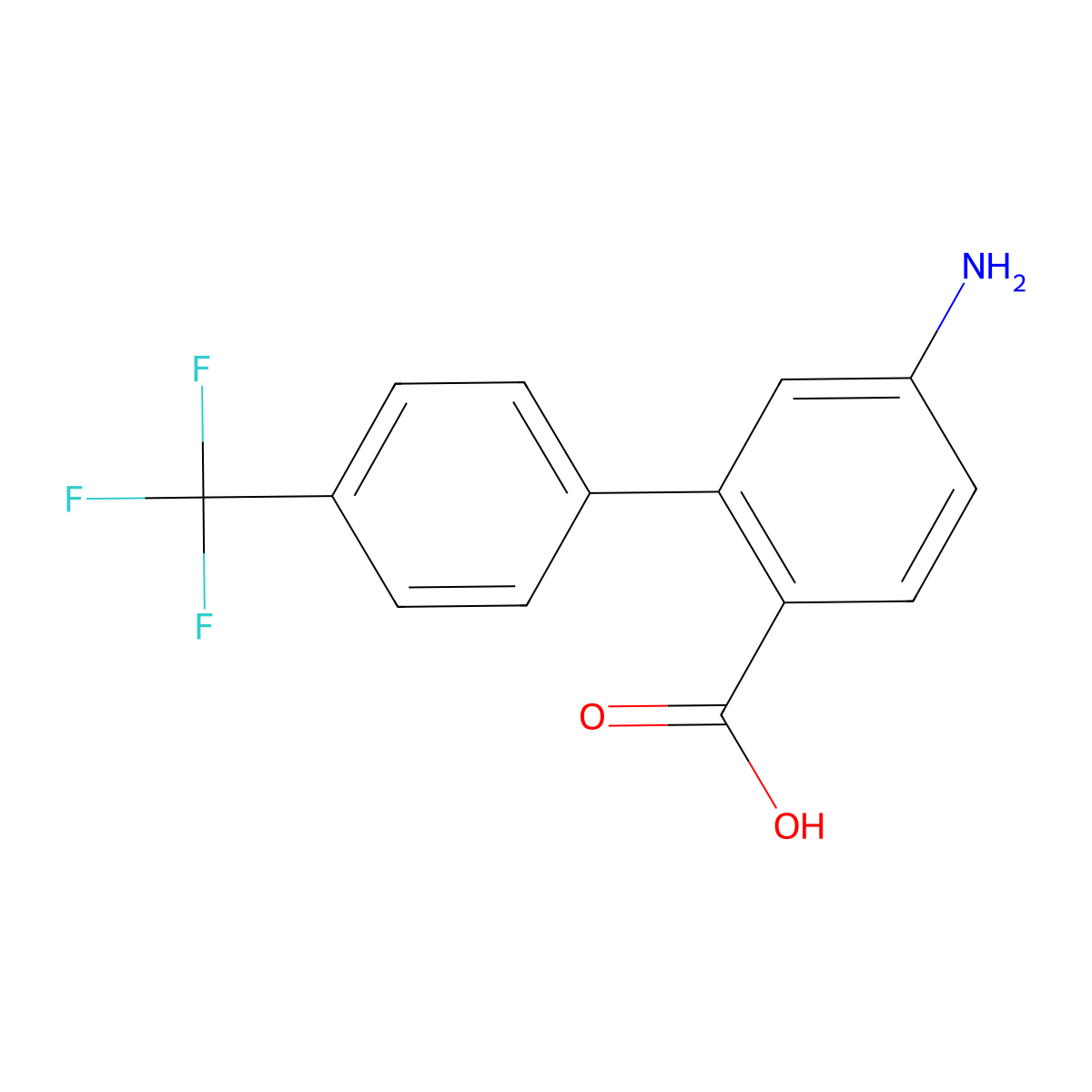 5-Amino-4'-(trifluoromethyl)-[1,1'-biphenyl]-2-carboxylic acid molecular structure, CAS 1630030-54-4