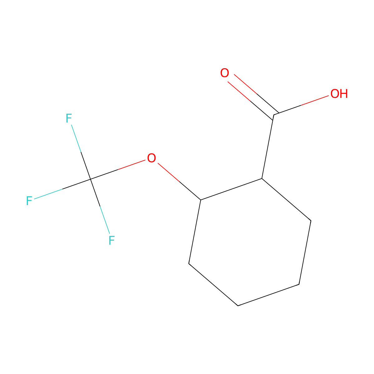 2-(Trifluoromethoxy)cyclohexane-1-carboxylic acid molecular structure, CAS 1630038-64-0
