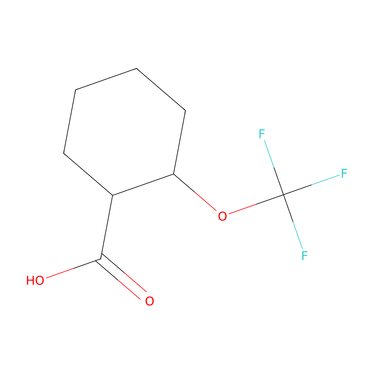 2-(Trifluoromethoxy)cyclohexane-1-carboxylic acid molecular structure, CAS 1630038-64-0