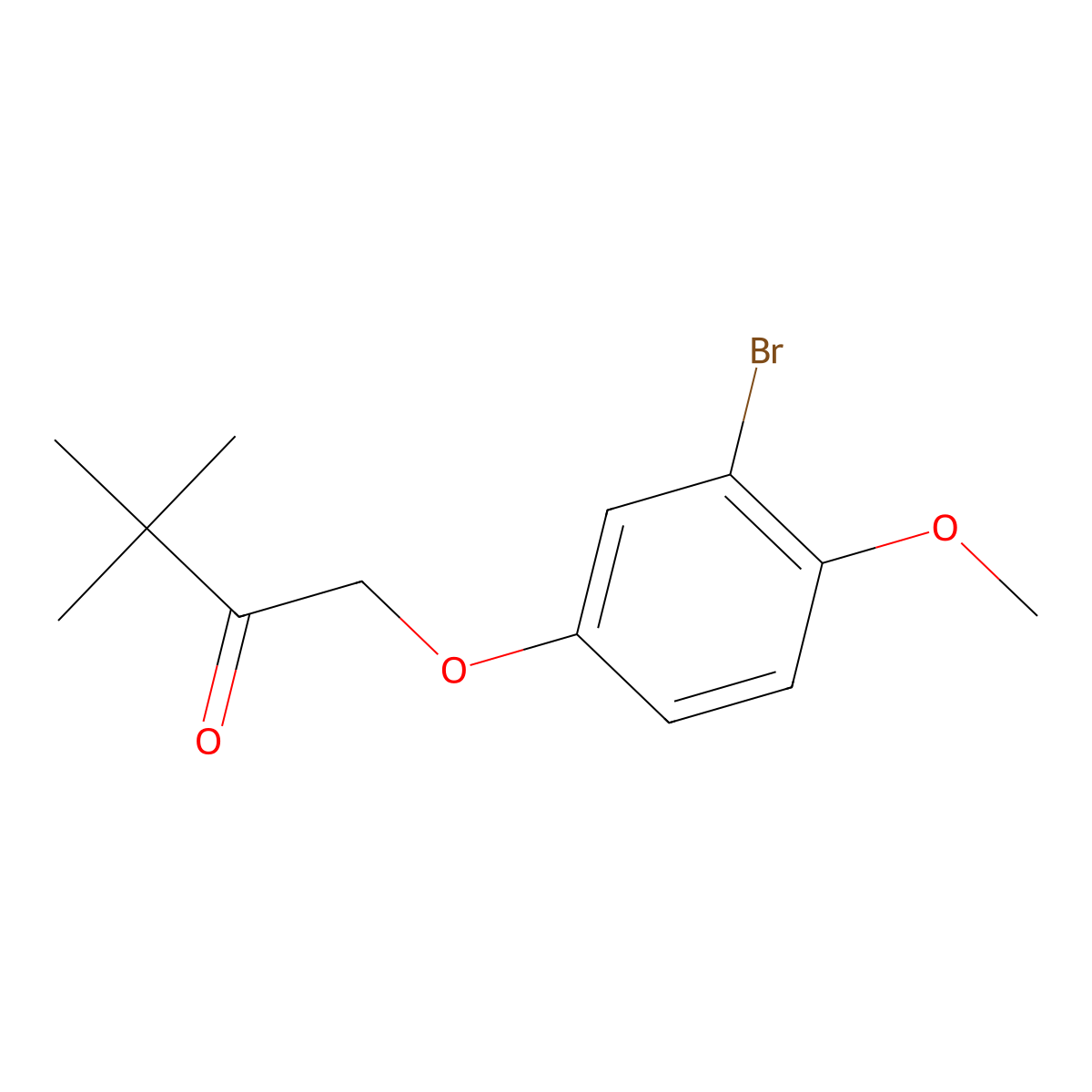 1-(3-Bromo-4-methoxyphenoxy)-3,3-dimethylbutan-2-one molecular structure, CAS 1630057-83-8