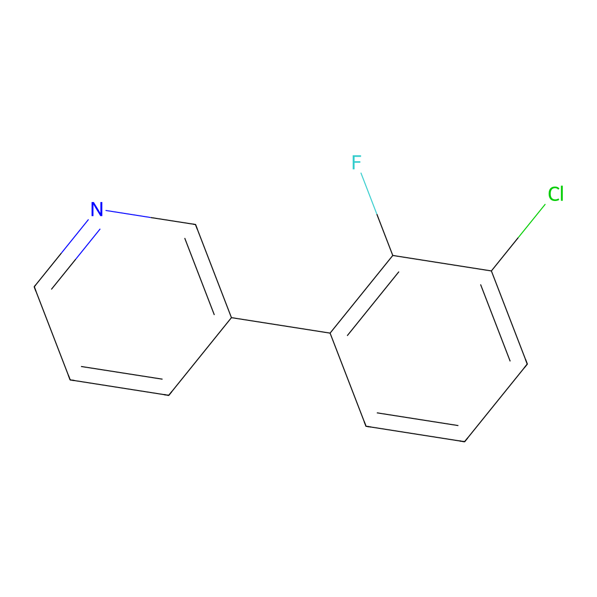 3-(3-Chloro-2-fluorophenyl)pyridine molecular structure, CAS 1630059-01-6