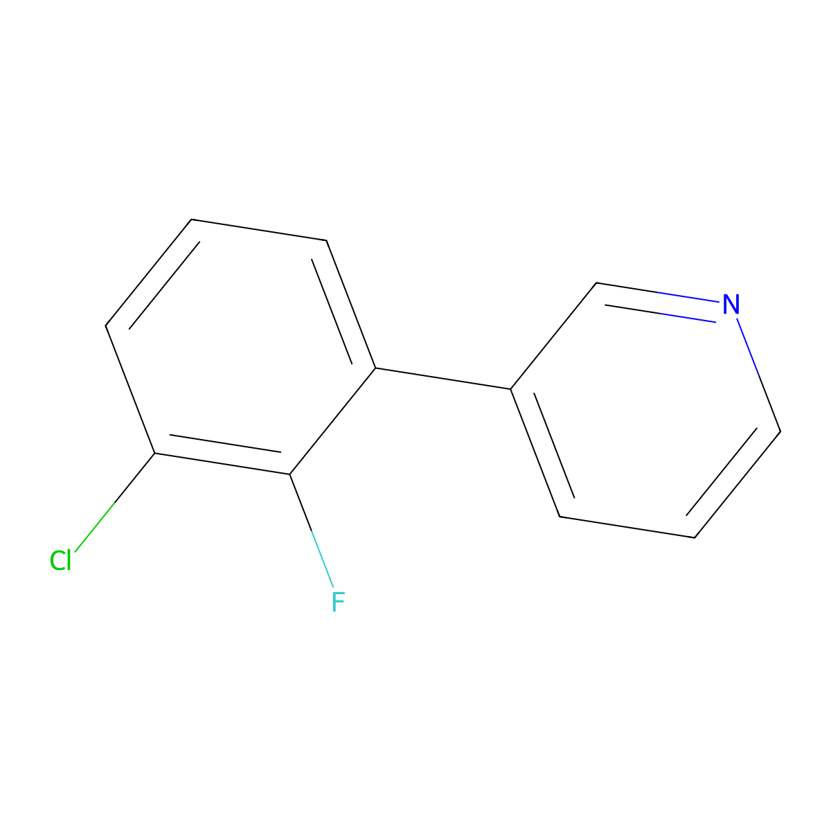 3-(3-Chloro-2-fluorophenyl)pyridine molecular structure, CAS 1630059-01-6