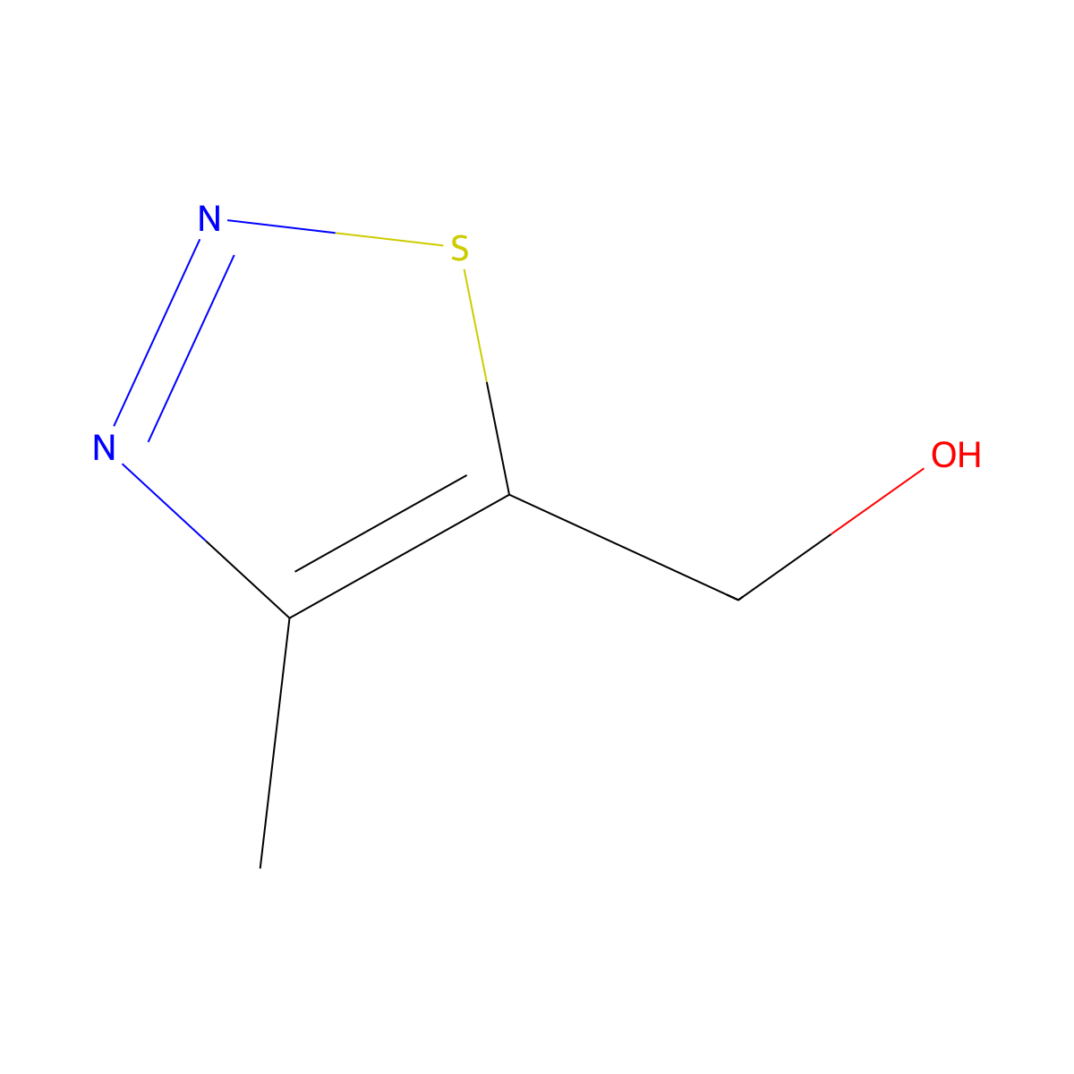 (4-Methyl-1,2,3-thiadiazol-5-yl)methanol molecular structure, CAS 163008-86-4