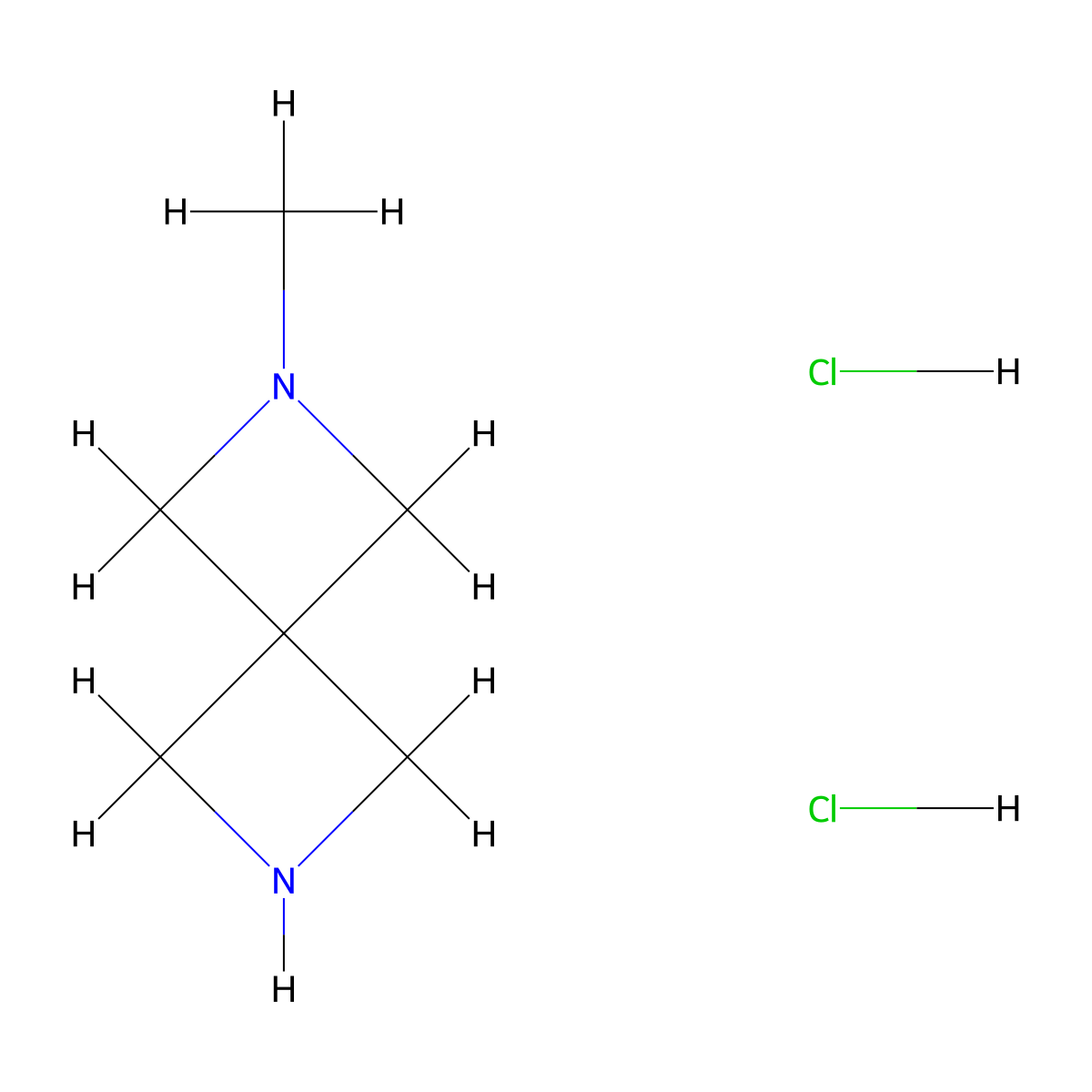 2-Methyl-2,6-diazaspiro[3.3]heptane dihydrochloride molecular structure, CAS 1630082-57-3