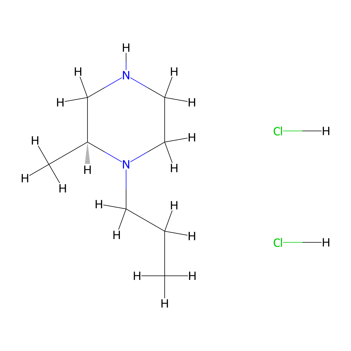 (S)-2-methyl-1-propylpiperazine dihydrochloride molecular structure, CAS 1630082-59-5