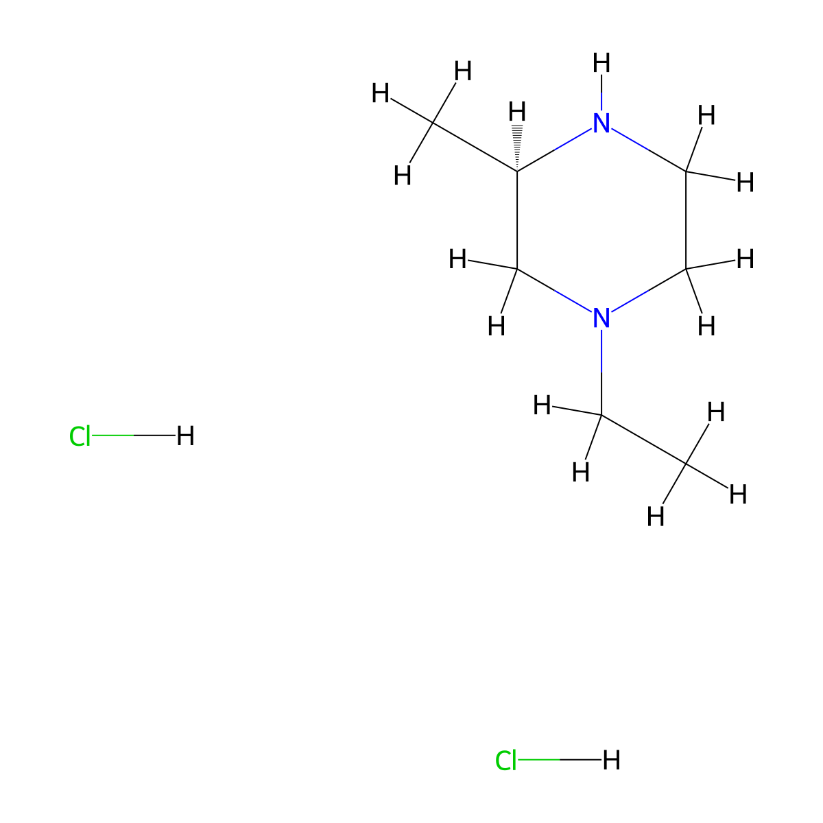 (R)-1-Ethyl-3-methyl-piperazine dihydrochloride molecular structure, CAS 1630082-92-6