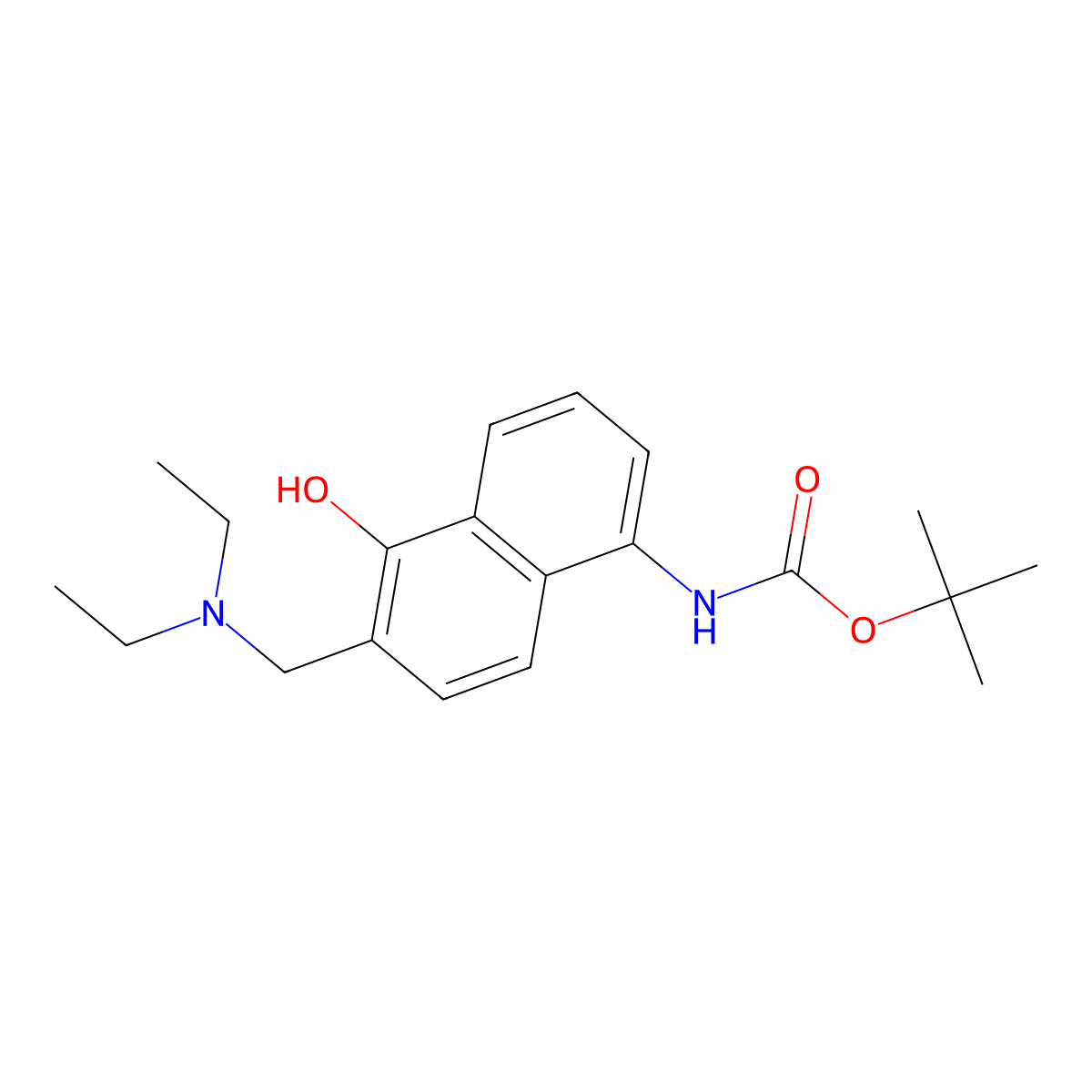 tert-Butyl (6-((diethylamino)methyl)-5-hydroxynaphthalen-1-yl)carbamate molecular structure, CAS 1630086-22-4