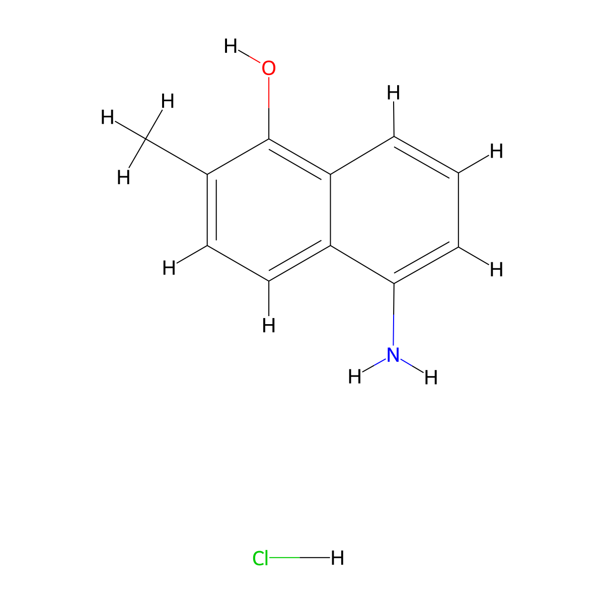 5-Amino-2-methylnaphthalen-1-ol hydrochloride molecular structure, CAS 1630086-23-5