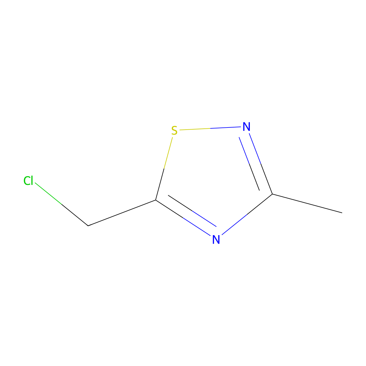 5-(Chloromethyl)-3-methyl-1,2,4-thiadiazole molecular structure, CAS 163009-79-8
