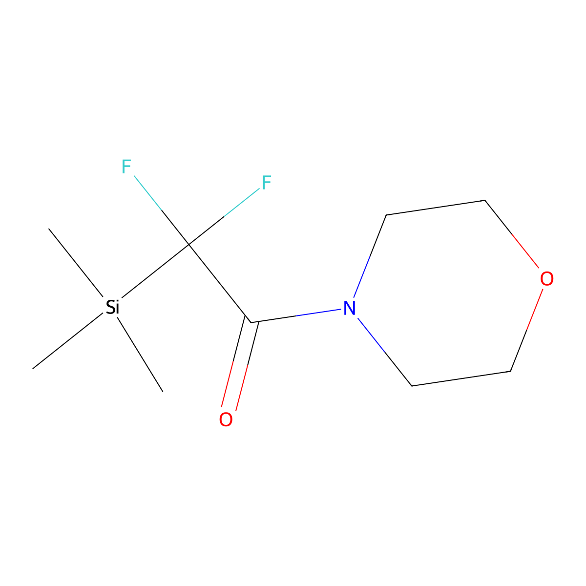 2,2-Difluoro-1-(morpholin-4-yl)-2-(trimethylsilyl)ethan-1-one molecular structure, CAS 1630100-64-9
