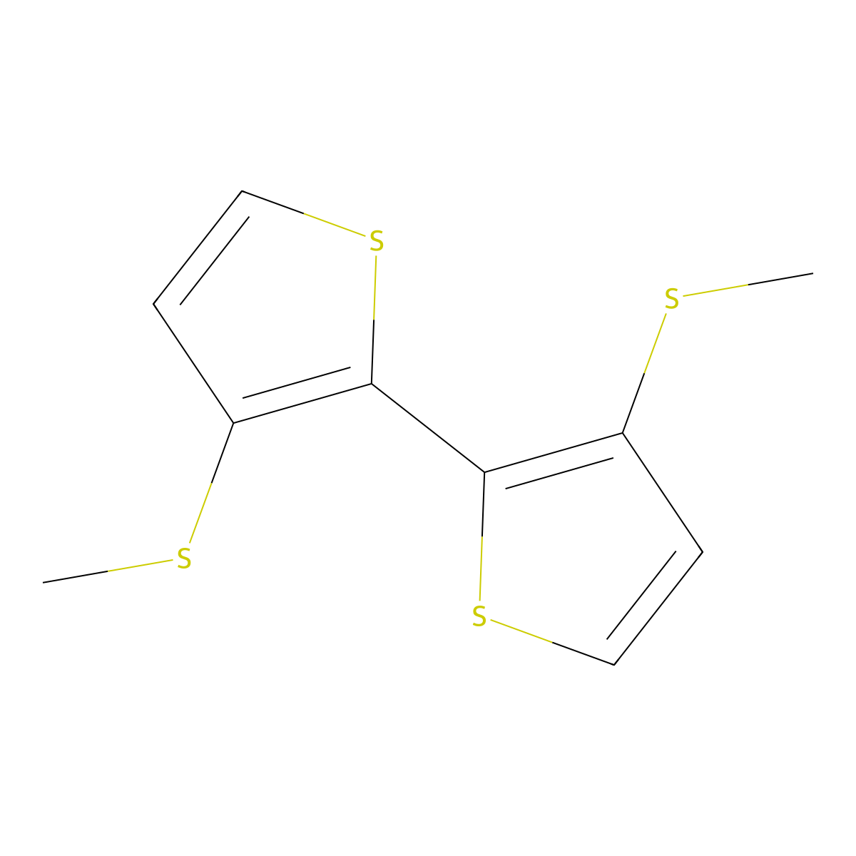 3,3'-Bis(methylthio)-2,2'-bithiophene molecular structure, CAS 163015-17-6