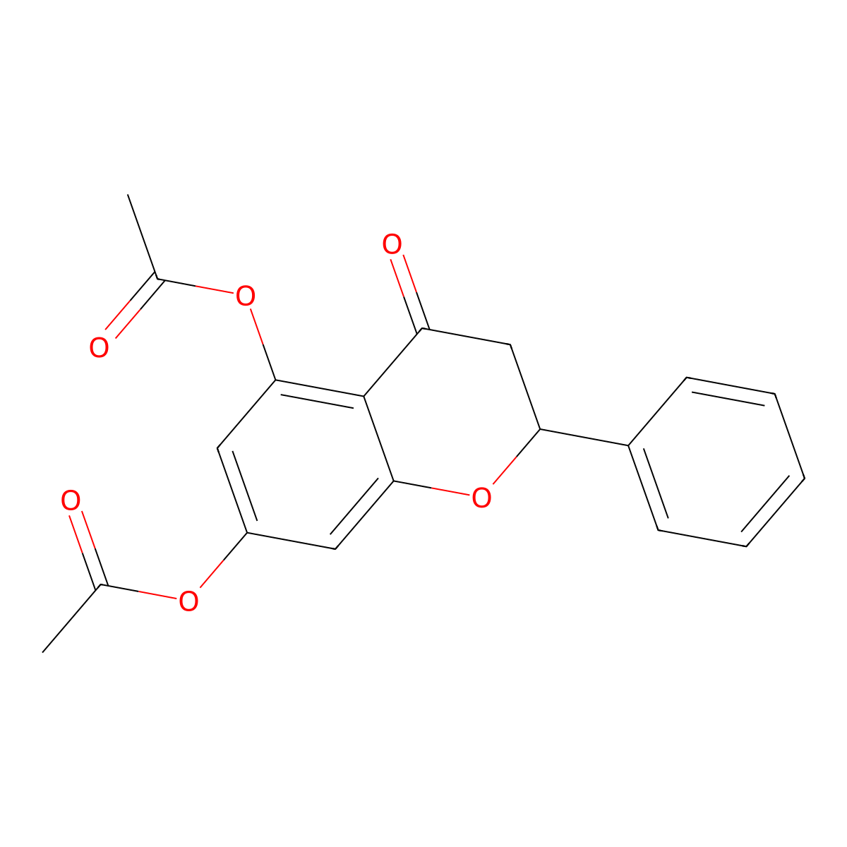 Pinocembrin diacetate molecular structure, CAS 163016-57-7