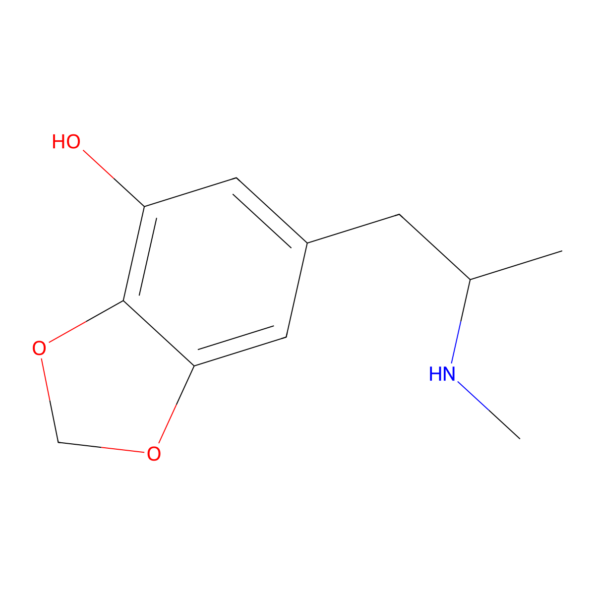 (R)-6-(2-methylamino-propyl)-benzo[1,3]dioxol-4-ol molecular structure, CAS 1630172-84-7