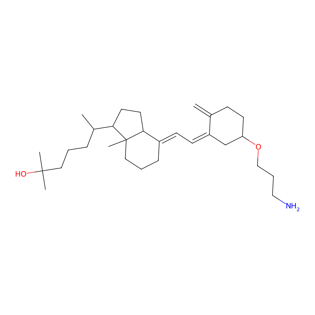 3'-O-Aminopropyl-25-hydroxyvitamin D3 molecular structure, CAS 163018-26-6