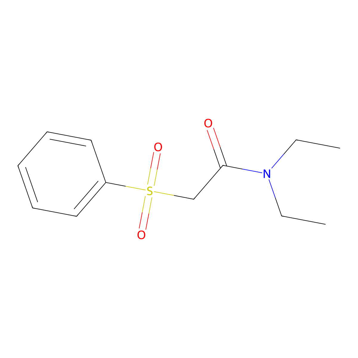 2-(benzenesulfonyl)-N,N-diethylacetamide molecular structure, CAS 163019-28-1
