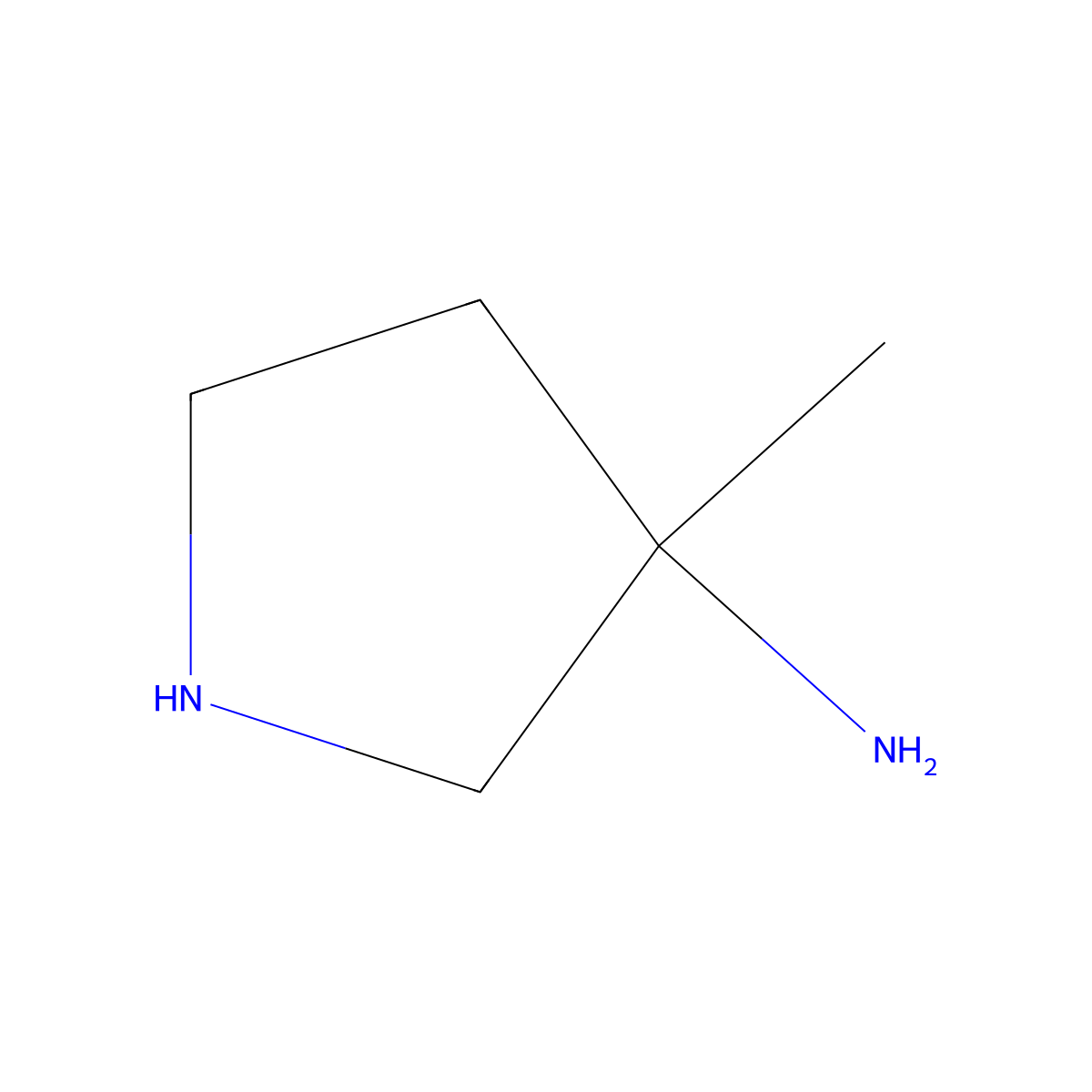 (3R)-3-methylpyrrolidin-3-amine molecular structure, CAS 1630190-70-3
