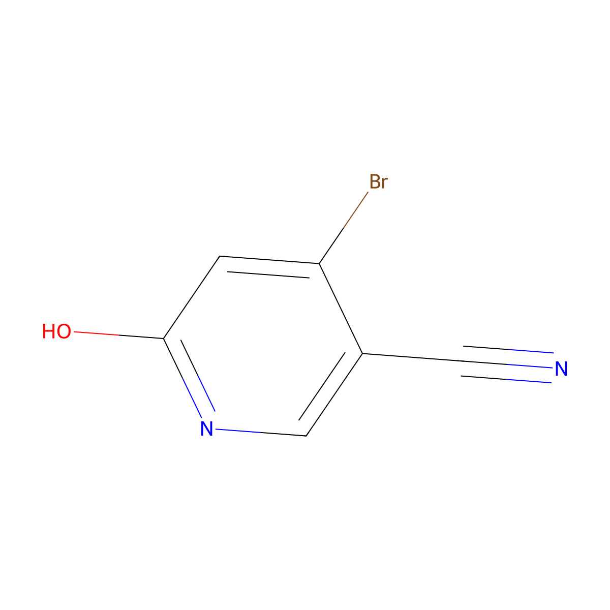 4-Bromo-6-hydroxynicotinonitrile molecular structure, CAS 1630193-35-9