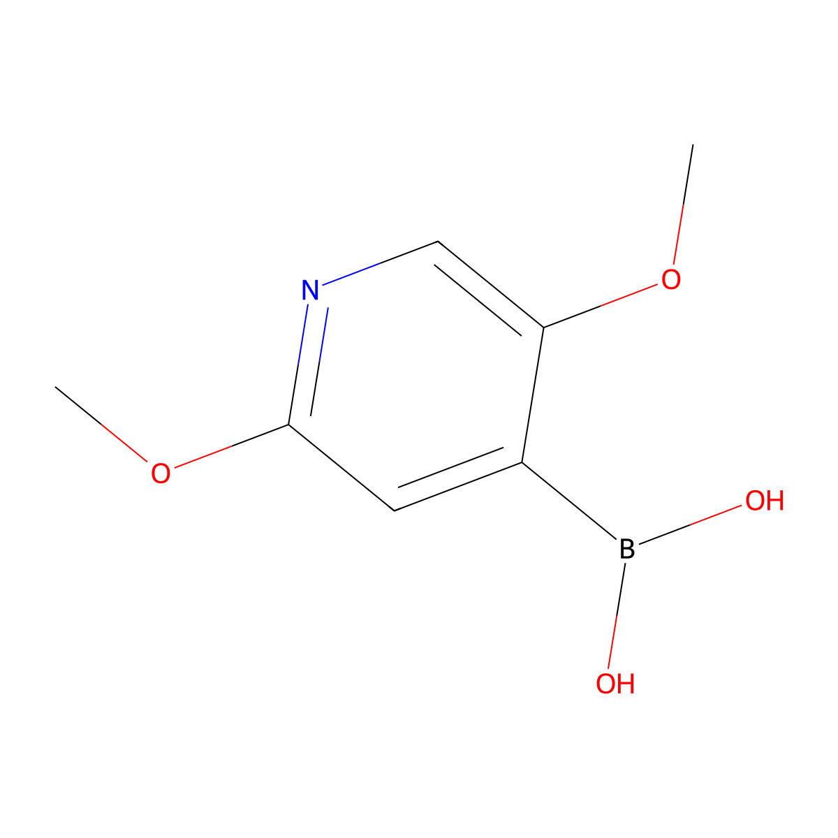 2,5-Dimethoxypyridine-4-boronic acid molecular structure, CAS 1630193-77-9